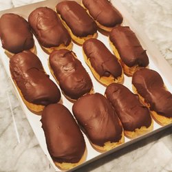 The Nerdery Pastry - Eclairs filled with a vanilla pastry cream dipped in chocolate !