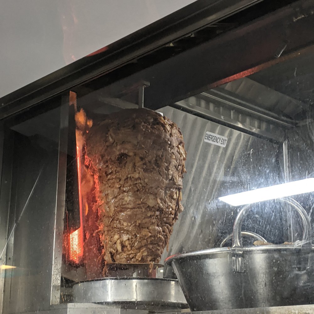 Al Pastor on the trompo Al Pastor on the trompo