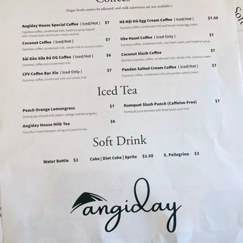 Angiday - Menu 01/2026 - Vietnamese Near Me - San Francisco, California