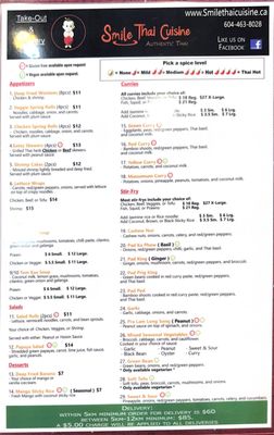 Menu photo 1 Smile Thai Cuisine Maple Ridge, BC Menu photo 1 Smile Thai Cuisine Maple Ridge, BC
