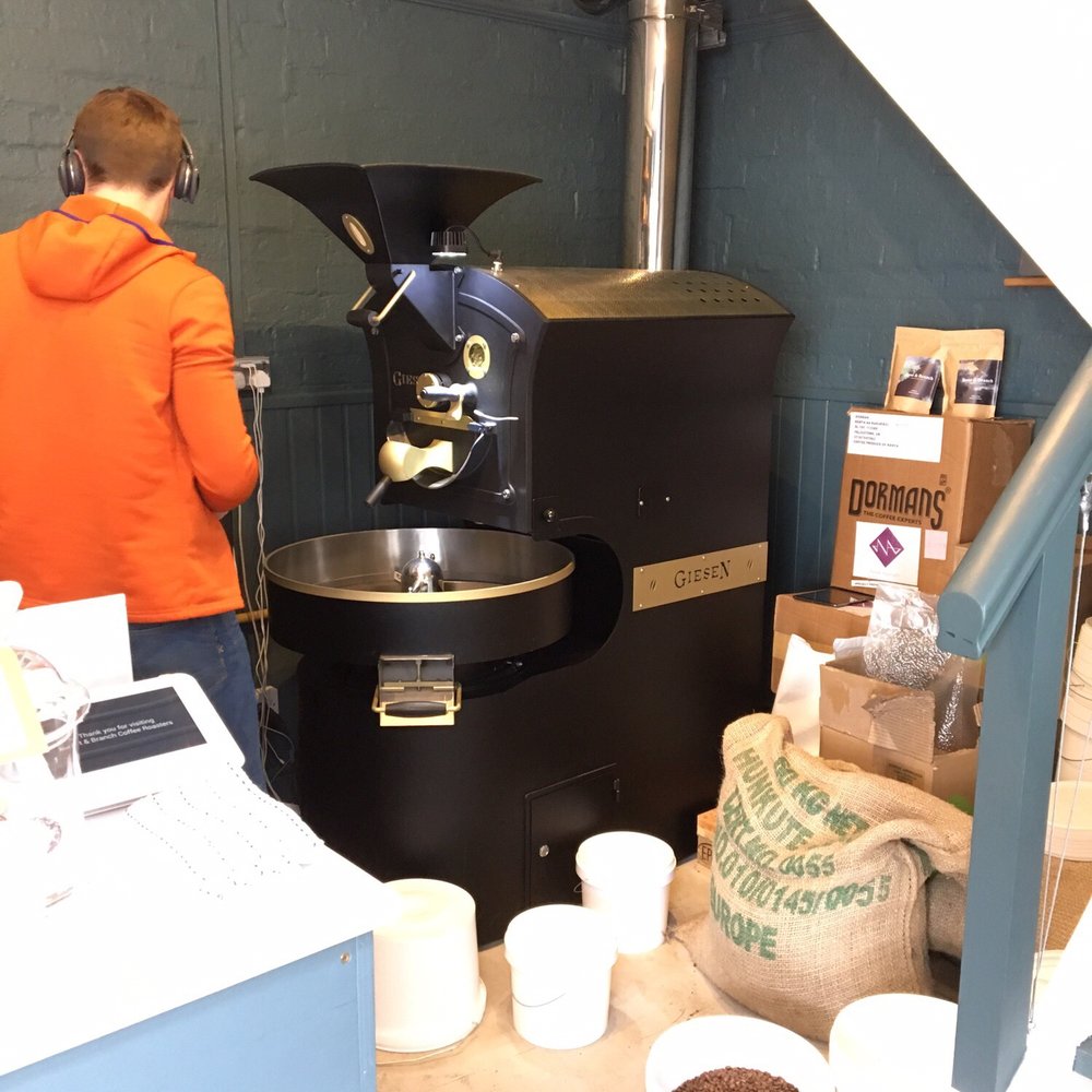 Root & Branch - Beans being roasted....smells amazing - Coffee Roasteries Near Me - Belfast, BFS