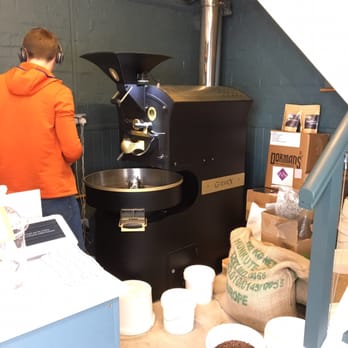 Root & Branch - Beans being roasted....smells amazing - Coffee Roasteries Near Me - Belfast, BFS
