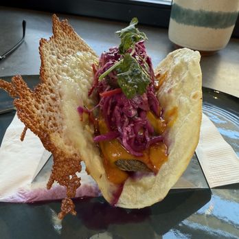 Madre - Boutique Taqueria - I pulled pork taco w/spicy barbecue sauce with slaw & cilantro on a flour tortilla - Tacos Near Me - Boise, Idaho