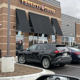 Exterior outside entrance of Torchy's Tacos - Soft opening day - Liberty Township, Ohio Exterior outside entrance of Torchy's Tacos - Soft opening day - Liberty Township, Ohio