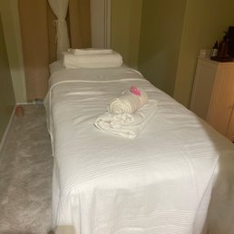 The private massage room very clean and feel relaxing and private