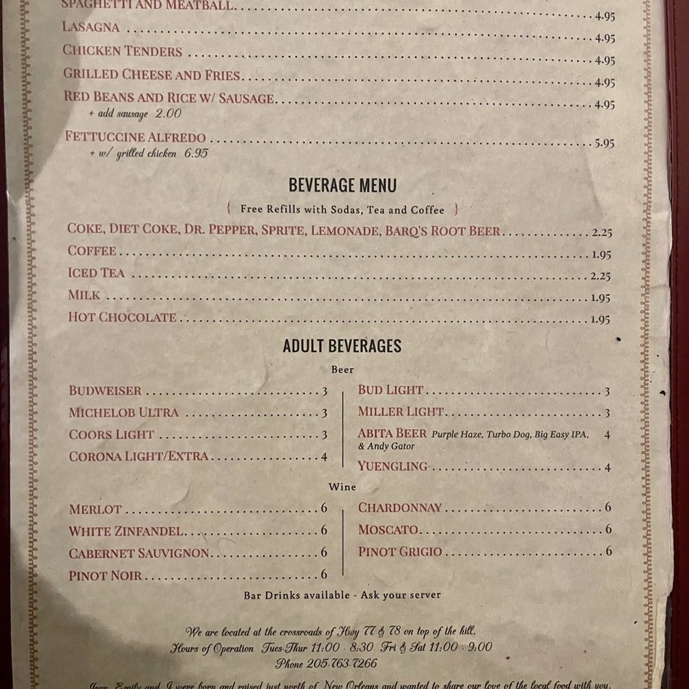 Rick's Crossroads Grille - Menu - Steakhouses Near Me - Lincoln, Alabama Rick's Crossroads Grille - Menu - Steakhouses Near Me - Lincoln, Alabama