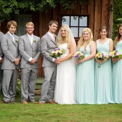 A Chapel On Swan's Trail - The wedding party in front of the grooms dressing area.