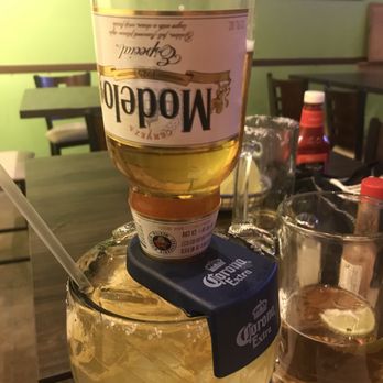 Original Hacienda Grill - My custom drink modelo-Rita good friendly service I have been here multiple times food is fresh and good I recommend. - Mexican Near Me - Taft, California