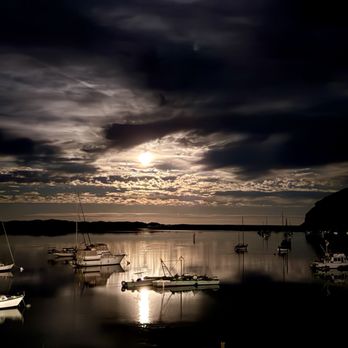 Inn at Morro Bay - Moonlight view from the dock outside my room patio. - Hotels Near Me - Morro Bay, California Inn at Morro Bay - Moonlight view from the dock outside my room patio. - Hotels Near Me - Morro Bay, California