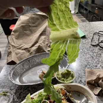Chipotle Mexican Grill - Large piece of lettuce - Mexican Near Me - Ocala, Florida