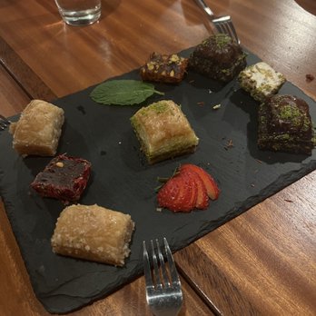 Meze Moon - Assortment of Baklava and Turkish Delight - Mediterranean Near Me - Chico, California Meze Moon - Assortment of Baklava and Turkish Delight - Mediterranean Near Me - Chico, California