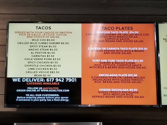 Menu photo 4 Achilito's Taqueria Boston, MA