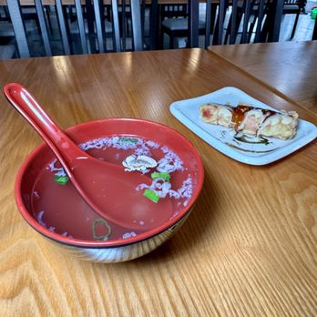 Fancy Sushi - Mushroom soup and complimentary app (tempura crab sticks) - Japanese Near Me - Berlin, Connecticut