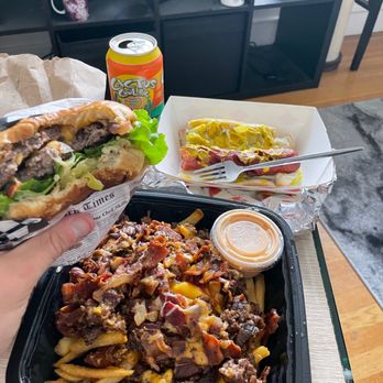 Jasmin's - Double Cheese Burger Classic Glizzy - Burgers Near Me - San Francisco, California