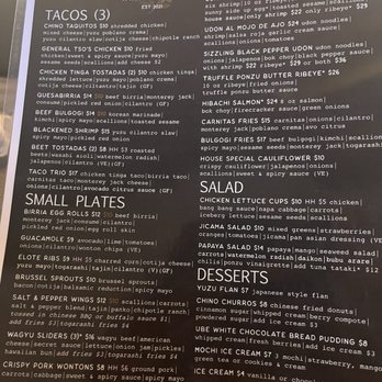 Chinitas - Menu - Sushi Bars Near Me - Henderson, Nevada