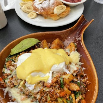Eggscellent - Chorizo Hash and Stuffed French Toasted!! This was bomb diggity - Breakfast & Brunch Near Me - Las Vegas, Nevada