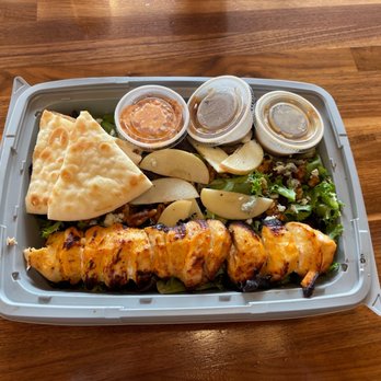 Luna Grill University Center - Apple Walnut Salad with Flat Chicken (Double marinated!! ) - Mediterranean Near Me - Irvine, California Luna Grill University Center - Apple Walnut Salad with Flat Chicken (Double marinated!! ) - Mediterranean Near Me - Irvine, California