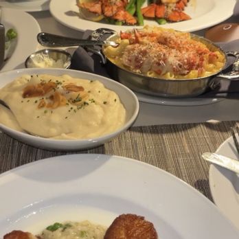 Ocean Prime - Twin Lobster Tails, Lobster Mac & Cheese, Chop-House Corn, Salad and Miso chilli roasted Broccoli - Seafood Near Me - Beverly Hills, California