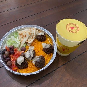 The Halal Guys - Falafel Platter Mint Lemonade - Halal Near Me - Pearland, Texas The Halal Guys - Falafel Platter Mint Lemonade - Halal Near Me - Pearland, Texas