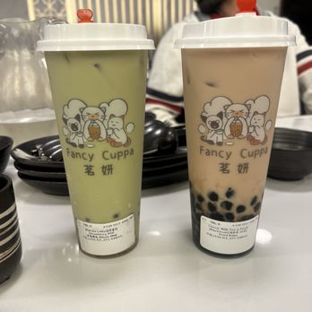 Soupy Dumpling & Fancy Cuppa Bubble Tea - Matcha Latte and Brown Sugar Black Milk Tea with Pearl - Chinese Near Me - Washington, DC, District of Columbia