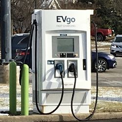 Commerce Bank - Electric vehicle charging station on the lot.
