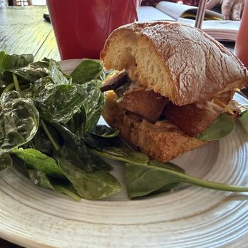 The Corner Beet - Half sandwich with rock hard bread and a pile of spinach for $15. - Juice Bars & Smoothies Near Me - Denver, Colorado The Corner Beet - Half sandwich with rock hard bread and a pile of spinach for $15. - Juice Bars & Smoothies Near Me - Denver, Colorado