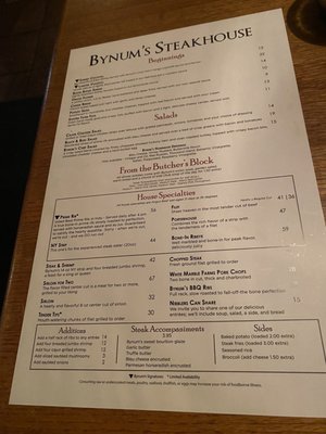 Menu photo 6 Bynum's Steakhouse Indianapolis, IN