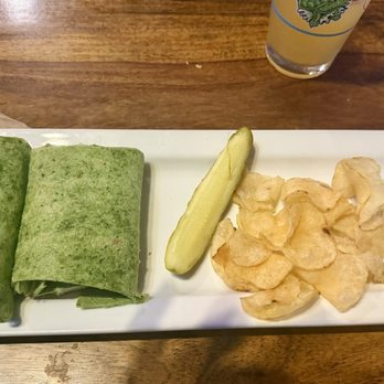 Gumlog Brewing Company - Autumn Berry Chicken Salad on spinach wrap - Brewpubs Near Me - Lavonia, Georgia Gumlog Brewing Company - Autumn Berry Chicken Salad on spinach wrap - Brewpubs Near Me - Lavonia, Georgia