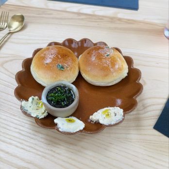 Terra Mae - Milk buns with olives and butter trio - Japanese Near Me - Portland, Oregon Terra Mae - Milk buns with olives and butter trio - Japanese Near Me - Portland, Oregon
