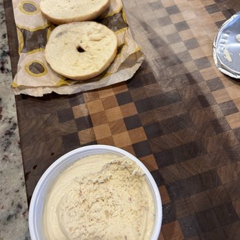 Einstein Bros. Bagels - Cinna sugar bagel with honey almond spread - Breakfast & Brunch Near Me - Richmond, Texas Einstein Bros. Bagels - Cinna sugar bagel with honey almond spread - Breakfast & Brunch Near Me - Richmond, Texas