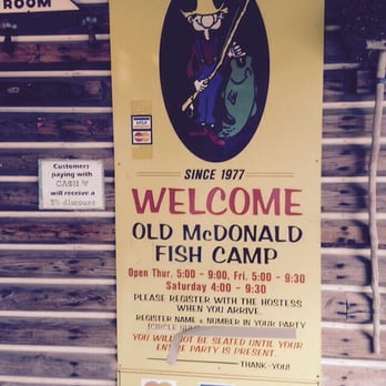 Old McDonald Fish Camp - Seafood Near Me - North Augusta, South Carolina
