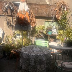 You Don't Bring Me Flowers - hidden garden terrace