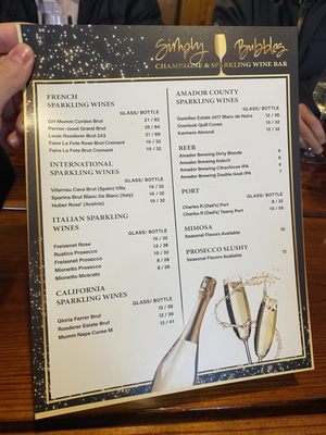 Menu photo 4 Simply Bubbles Sutter Creek, CA