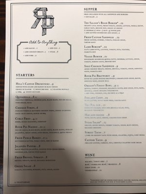 Menu photo 8 River Pig Saloon Bend, OR