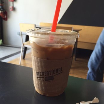 Recreational Coffee - Iced almond milk latte! - Coffee & Tea Near Me - Long Beach, California Recreational Coffee - Iced almond milk latte! - Coffee & Tea Near Me - Long Beach, California