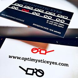 Optimystic Eyes - Business card of the Eyewear shop.