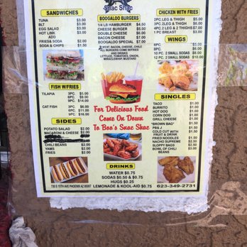 Boo’s Snac Shac - Menu - American Near Me - Phoenix, Arizona Boo’s Snac Shac - Menu - American Near Me - Phoenix, Arizona