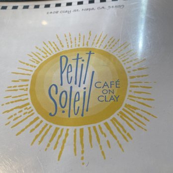 Petit Soleil - Menu front - Breakfast & Brunch Near Me - Napa, California Petit Soleil - Menu front - Breakfast & Brunch Near Me - Napa, California
