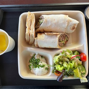 Dish N Dash - Sunnyvale - Beef shawarma wrap with salad and garlic dip sides - Middle Eastern Near Me - Sunnyvale, California Dish N Dash - Sunnyvale - Beef shawarma wrap with salad and garlic dip sides - Middle Eastern Near Me - Sunnyvale, California