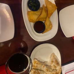 Crab Rangoon and Pot Stickers