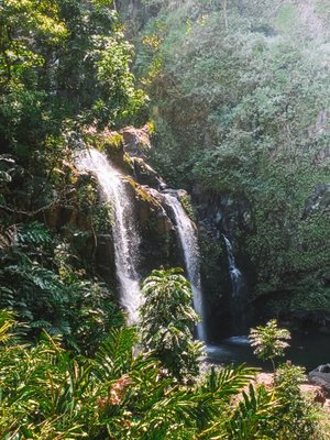 Upper Waikani Falls by null