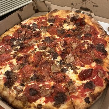 Luna Pizza - Medium meat lovers to go. - Pizza Near Me - Glastonbury, Connecticut Luna Pizza - Medium meat lovers to go. - Pizza Near Me - Glastonbury, Connecticut