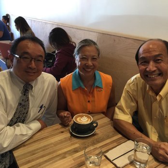 Solid Coffee Roasters - Pastor and wife and owner's Dad enjoying a SOLID lunch. - Coffee Roasteries Near Me - Artesia, California