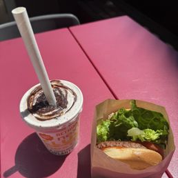 Classic Burger & Organic Cookies N' Cream Shake Classic Burger & Organic Cookies N' Cream Shake