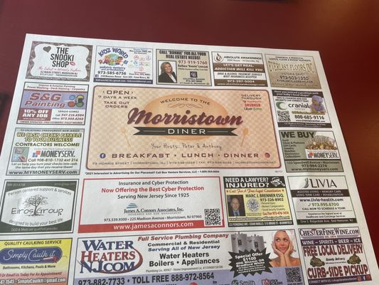 Menu photo 2 Morristown Diner Morristown, NJ