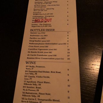 Bantam Tavern - Menu as of 3.10.19 - Brewpubs Near Me - Portland, Oregon Bantam Tavern - Menu as of 3.10.19 - Brewpubs Near Me - Portland, Oregon