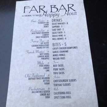 Far Bar - Menu - Asian Fusion Near Me - Los Angeles, California Far Bar - Menu - Asian Fusion Near Me - Los Angeles, California