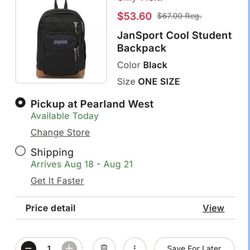 STORE POLICY: THEY WILL NOT PRICE MATCH THEIR ONLINE PRICES. You HAVE to order it for pickup