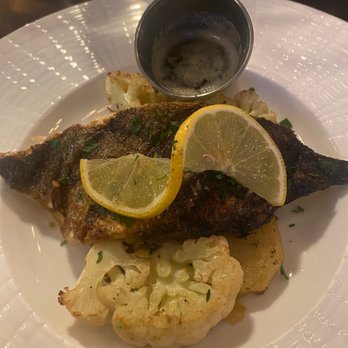 Aura Restaurant & Bar - Fish with cauliflower and potato - Cocktail Bars Near Me - Hackensack, New Jersey