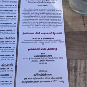 The Spoon Trade - Women's History Month special menu and pairing - New American Near Me - Grover Beach, California